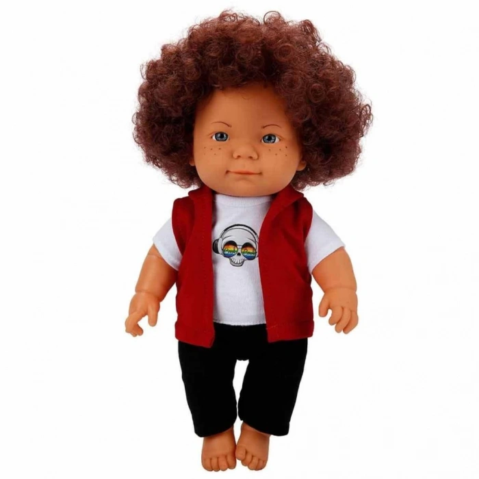 Çocuk Kıvırcık Saçlı Curly Bebek 35 cm