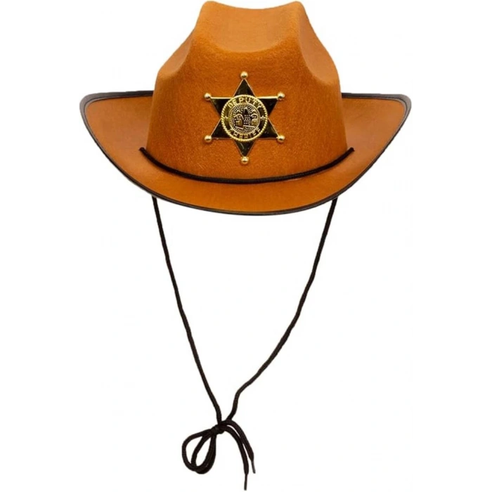 Kovboy Şerif Şapkası Kahverengi 12 Adet – Parti, Kostüm ve Gösteri İçin Mükemmel Seçim