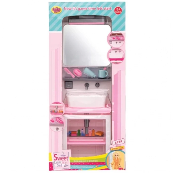 Kutuda Aynalı Lavabo Seti Çocuklar İçin Eğlenceli ve Gerçekçi Tasarım