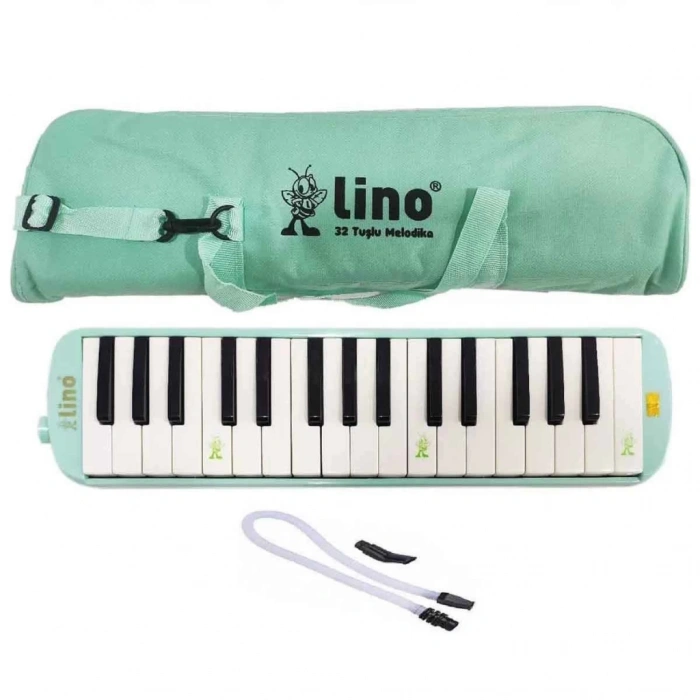  Lino 32 Tuşlu Bez Çantalı Melodika Pastel Yeşil