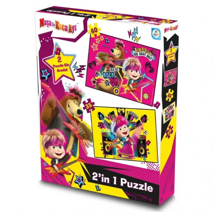 Çocuk Maşa ile Koca Ayı 2li Puzzle
