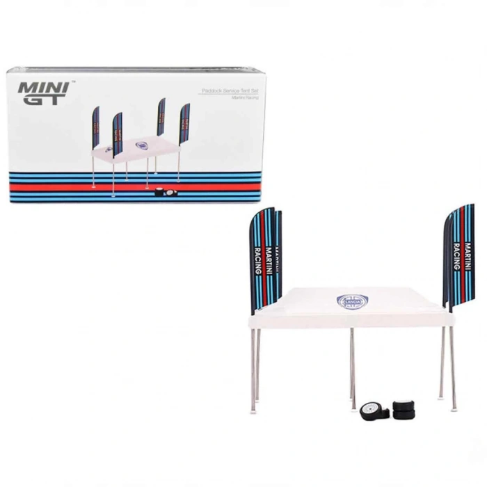 Çocuk Mini GT 1:64 Martini Racing Paddock Servis Çadırı Seti