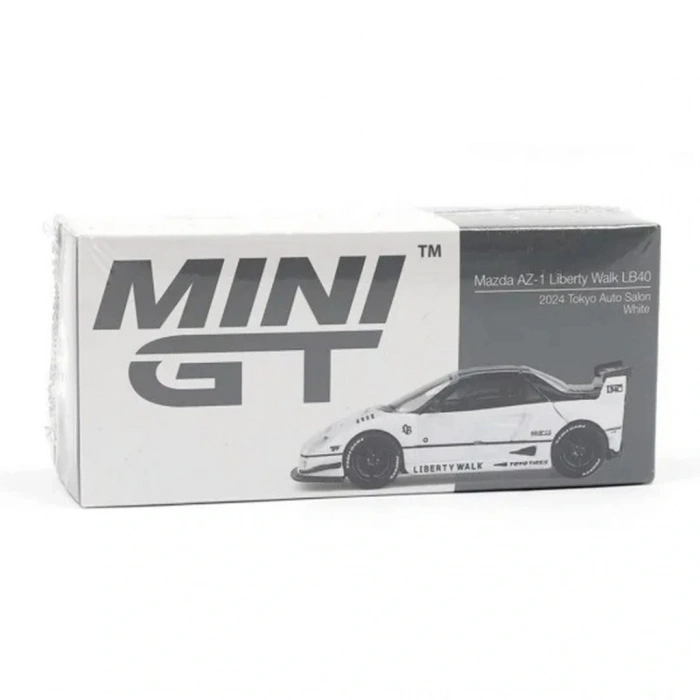 Eğitici Oyuncak Mini GT 1/64 Mazda AZ-1 Liberty Walk LB40 White 2024 Tokyo Auto Salon