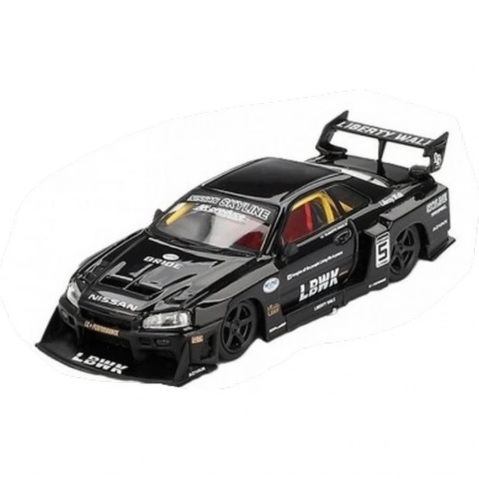 Eğitici Çocuk Mini GT 1/64 Nissan LB-ER34 Super Silhouette SKYLINE Black - Blister Paket