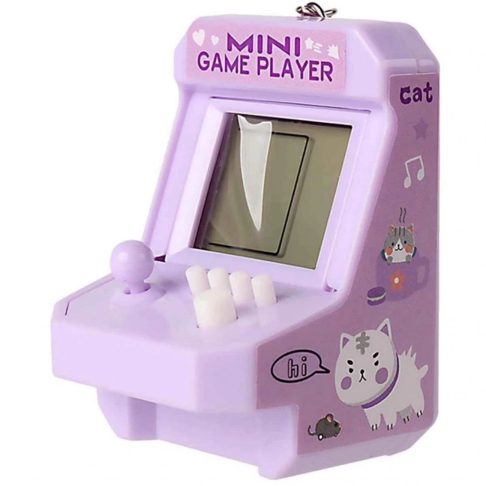 Eğitici Çocuk Mini Oyun Konsolu 23 Oyun Modlu Tetris Anahtarlık