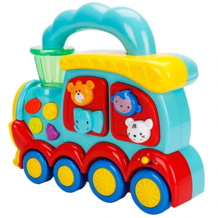 Çocuk Gelişim Minibo Sesli ve Işıklı Küçük Tren Eğlenceli Yolculuk Seti