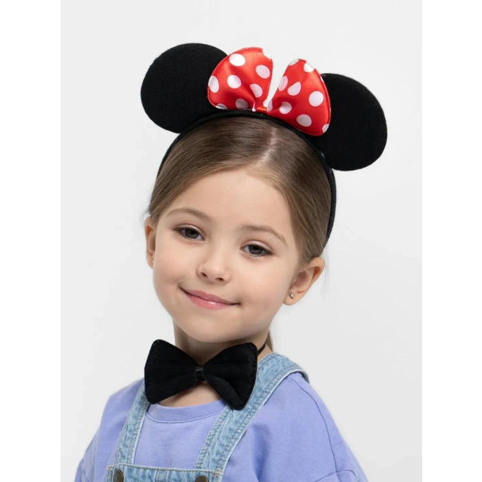 Eğitici Oyuncak Minnie Mouse Kostüm Seti Taç Kuyruk Papyon Gösteri Seti