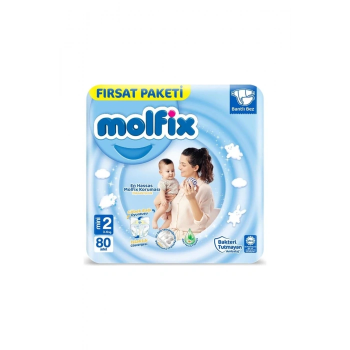 Molfix Bebek Bezi Fırsat Paketi 2 Beden 3-6 Kg 80 Adet