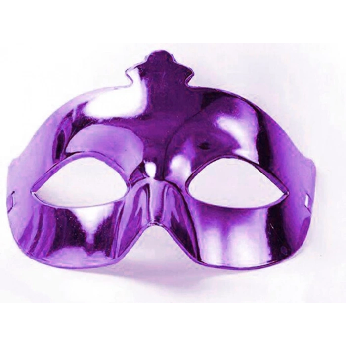 Eğitici Çocuk Mor Renk Kostüm Partisi Ekstra Parlak Balo Maskesi 15x10 cm
