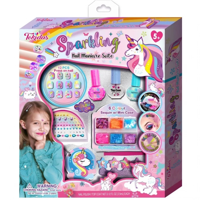 Eğitici Parıldayan Tırnak Manikür Seti - Renkli ve Eğlenceli
