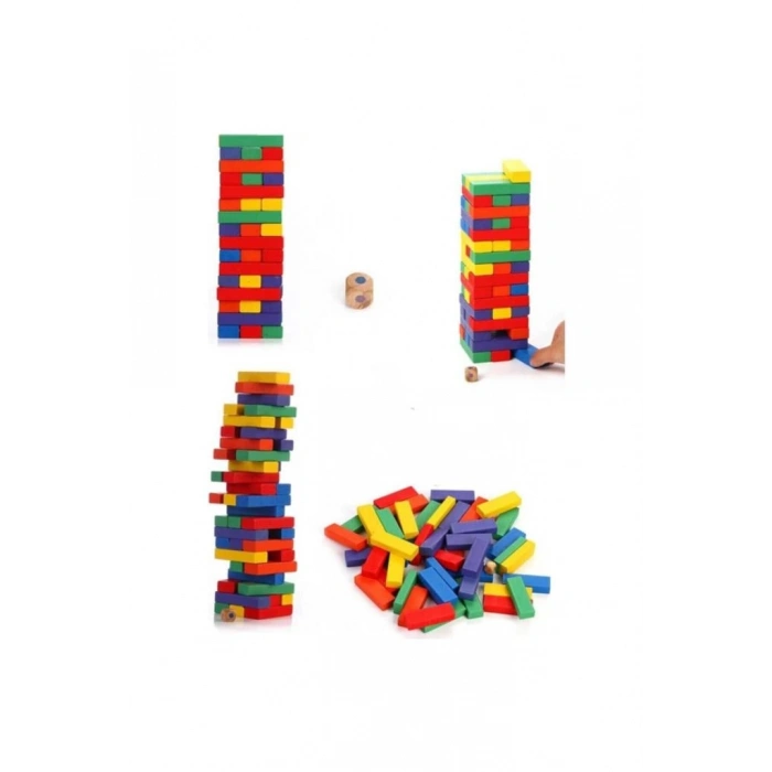 PlayWood Ahşap Kutulu Denge Oyunu Renkli 310