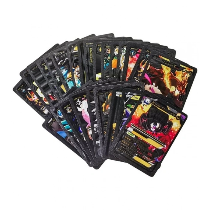 Eğitici Oyuncak Pokemon Siyah Starter Box Pack Koleksiyon Pokemon Kartları