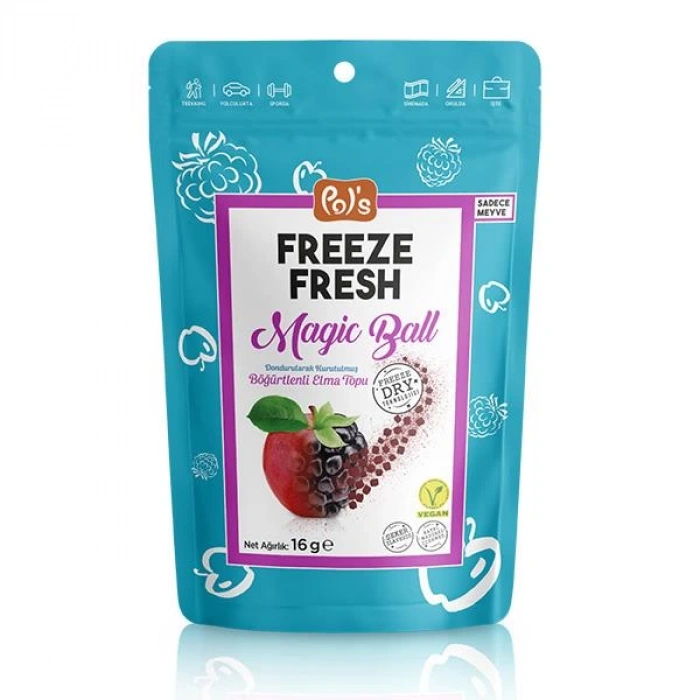 Çocuk Pol’s Freeze Fresh Magic Ball Böğürtlenli Elma Topları 16 gr