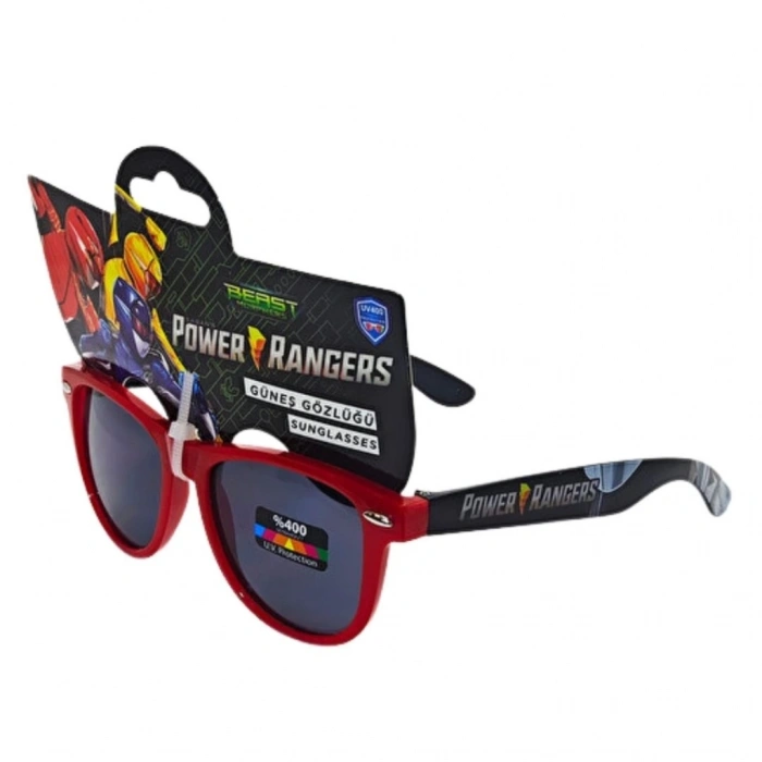 Power Rangers güneş gözlüğü, çocukların dış mekan aktivitelerinde güvenle kullanabileceği aksesuar