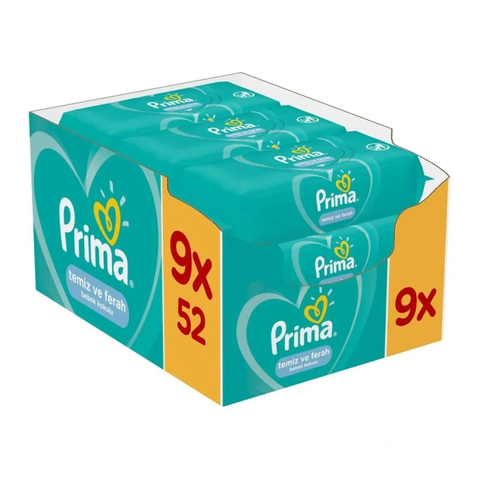 Eğitici Oyuncak Prima Temiz ve Ferah Islak Havlu Mendil 9Lu 468 Yaprak