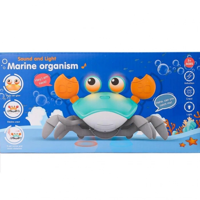 Çocuk QC 1Y Sesli Işıklı Sensörlü Şarjlı Yengeç -HalitCan Oyuncak