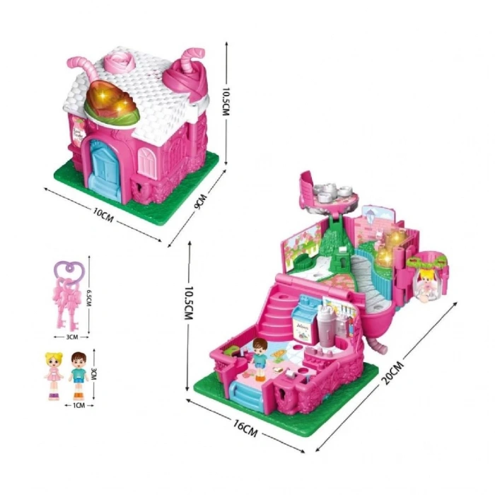 Çocuk QF2910-11-12-13-14-15 Işıklı Müzikli Aksesuarlı Ev Serisi Açılıp-Katlanır