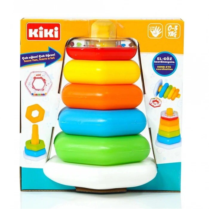 Çocuk Renkli Altıgen Halkalar Çıngıraklı AE-1510