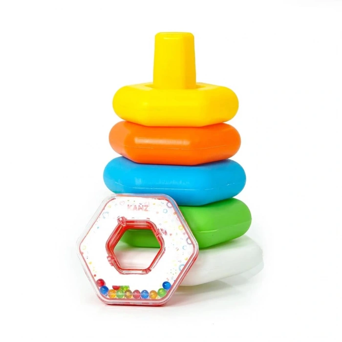 Çocuk Renkli Altıgen Halkalar Çıngıraklı AE-1510