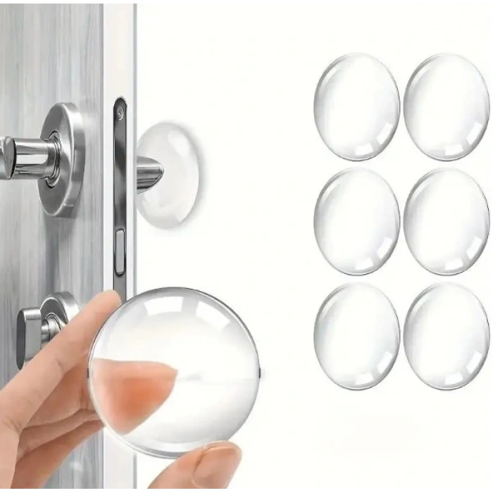 Eğitici Oyuncak Şeffaf  Silikon Mobilya ve Kapı Durdurucu Darbe Pedi 6 lı