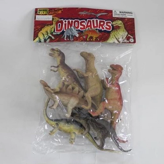 Eğitici Oyuncak  SH-9001-Vardem Poşetli 6Pcs 8 İnch  Çiftlik Hayvan ve Dinozor Set