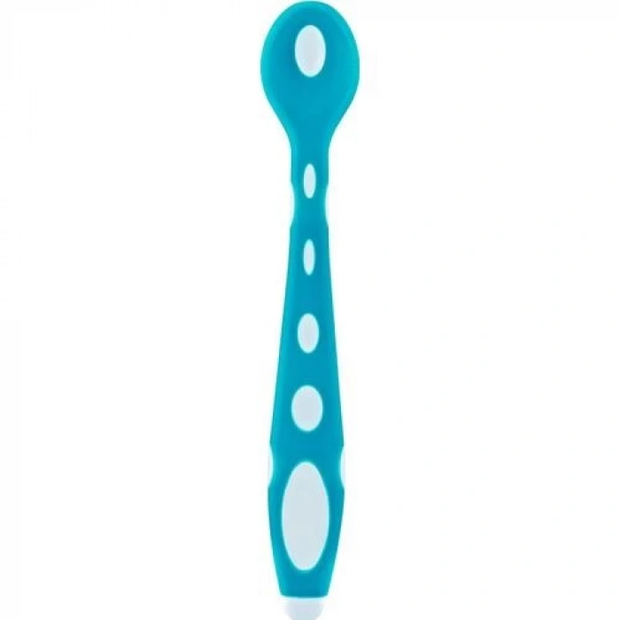 Çocuk Silikon Mama Kaşığı 563 Mavi Yeşil