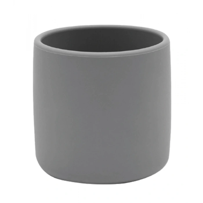 Silikon Mini Bardak Powder Grey Bebek İçme Bardak Ergonomik