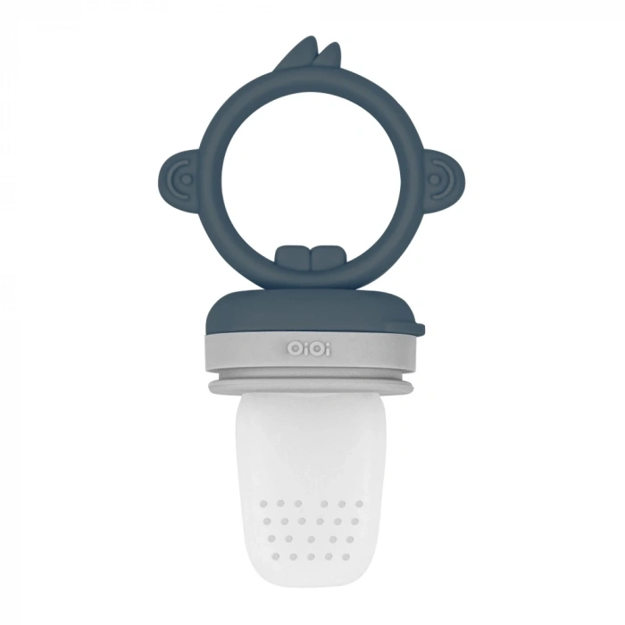   Silikon Püre Meyve Sebze Emziği Deep Blue / Powder Grey