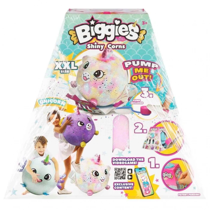 Çocuk Şişme Peluş Unicorn XXL Shiny Corns S2