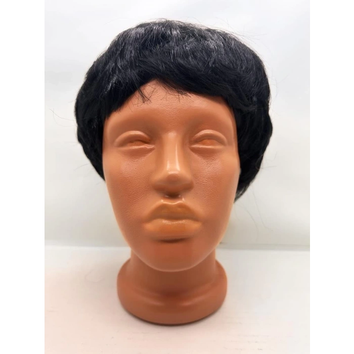 Siyah Renk Kısa Kesim İçi Astarlı Erkek Peruğu Çocuklar İçin Şık Tasarım