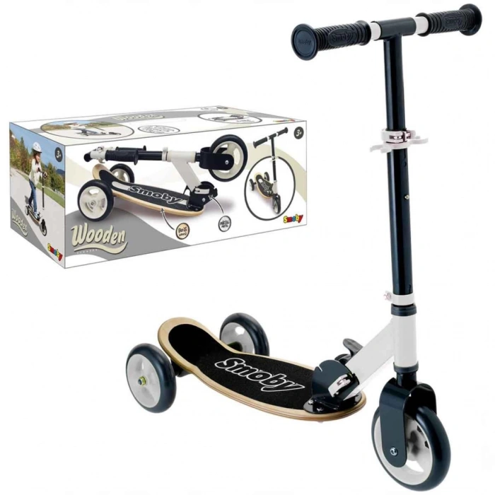 Çocuk Smoby Ahşap 3W Katlanabilir Scooter 7600750908