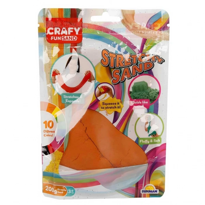 Çocuk Streç Oyun Kumu Turuncu 200 gr