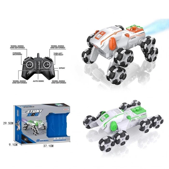 Buharlı 8 Teker Stunt Araba – Akrobatik Hareketler İçin Özel Tasarım