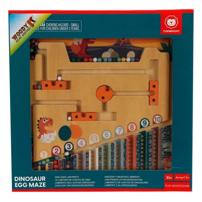 Eğitici Çocuk Tahta Manyetik Dinazor Yumurtası Labirenti