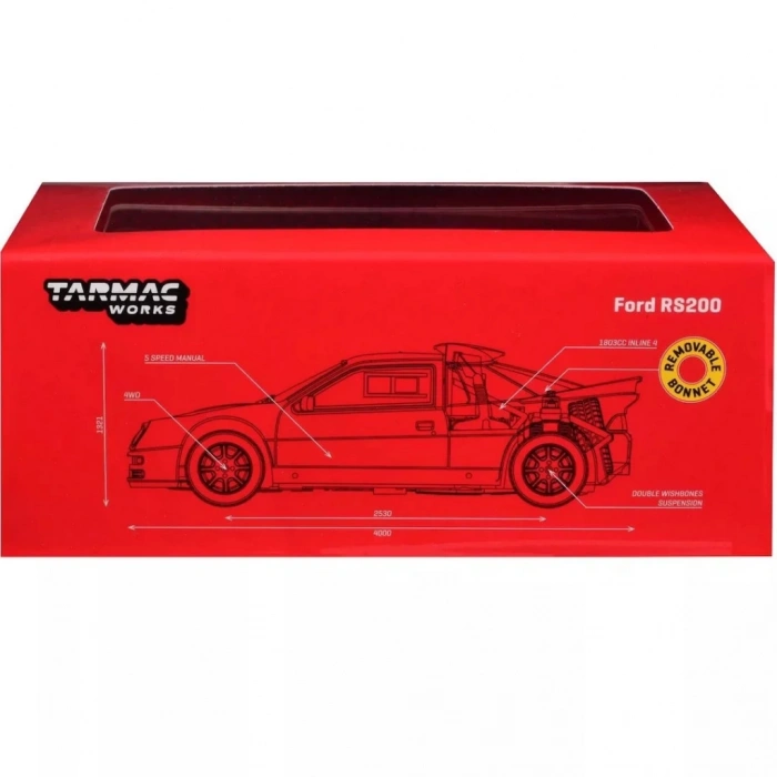 Çocuk Eğitici Gelişim Tarmac Works 1/64 Ford RS200 Red