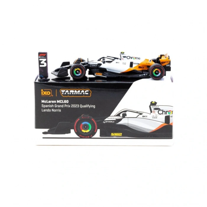 Eğitici Oyuncak Tarmac Works X iXO Models 1/64 McLaren MCL60 Spanish Grand Prix 2023 Qualifying#4 Lando Norris