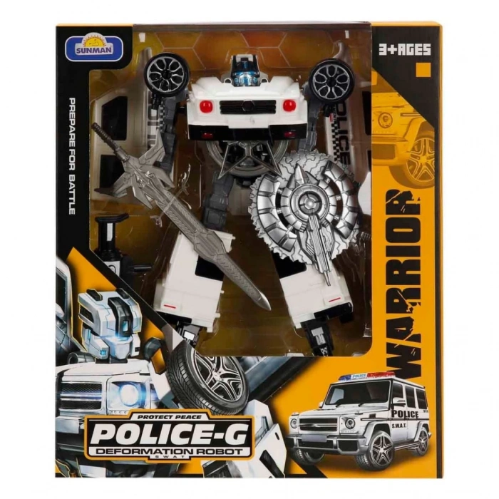 Eğitici Çocuk Transformer Police Robotları