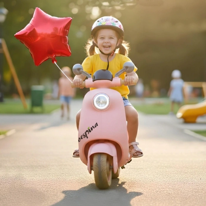 Eğitici Oyuncak Wespina Kumandalı Akülü Motor 6V Pembe WPAK5