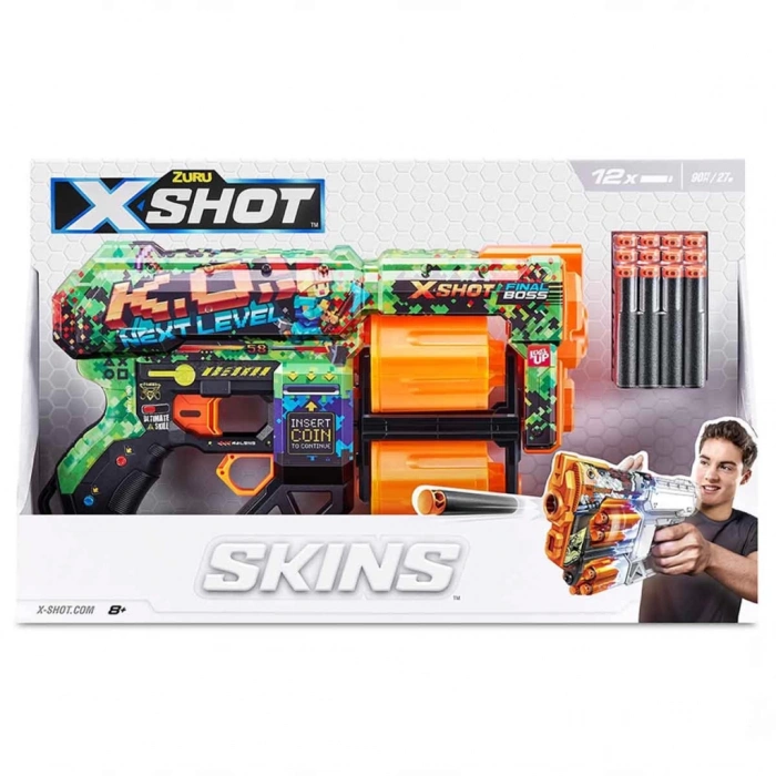 Çocuk X-Shot Excel Skins Dread Blaster 12 Dartlı