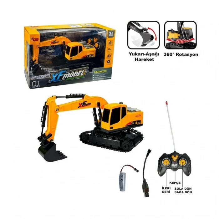 Çocuk XFG-789-410A Uzaktan Kumandalı Full Fonksiyon Şarjlı XFModel Kazıcı