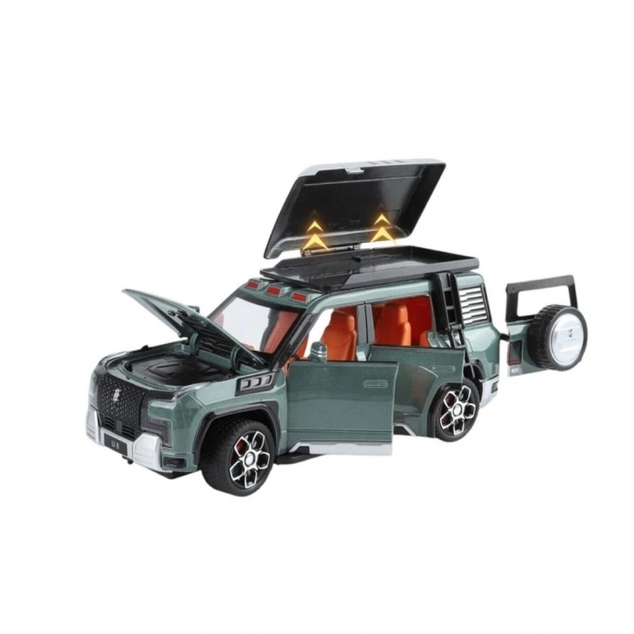 Eğitici Oyuncak  XHD-B2432 -Vardem Çek Bırak  Işıklı ve Sesli Kapıları Açılan Lr Jeep 1:24