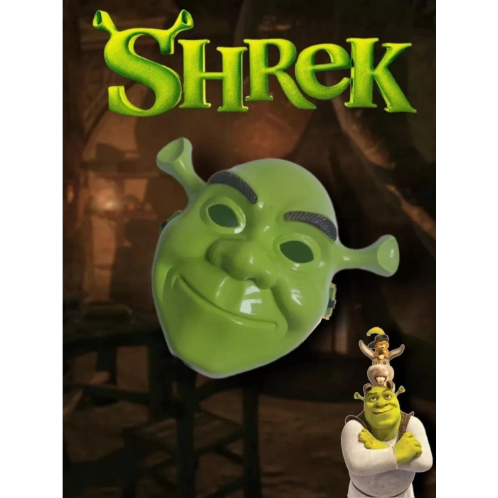 Yeşil Shrek Maskesi Çocuklar İçin Eğlenceli ve Renkli Maske