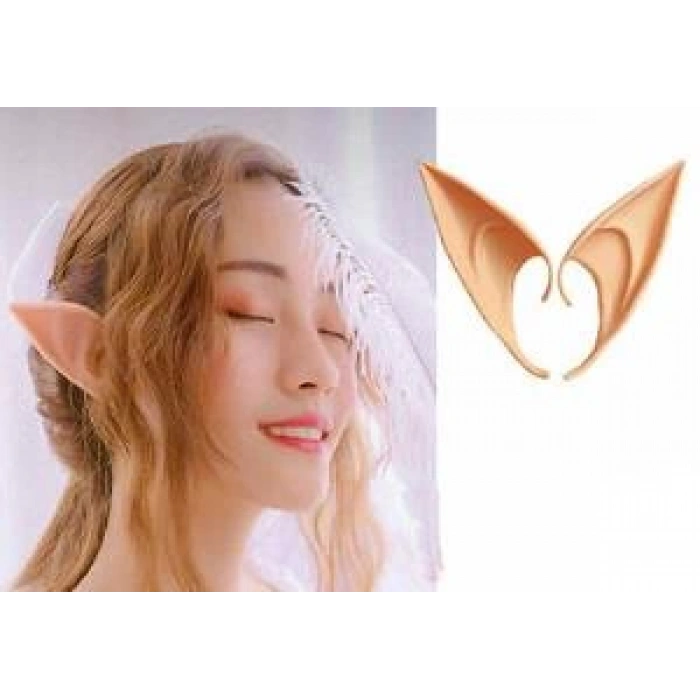 Eğitici Oyuncak Yumuşak Malzemeden İmal Lateks Elf Kulağı 1 Çift 10x5 cm