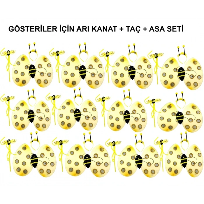 Okul Gösterileri için 12'li Arı Kanadı Seti - Etkinlik Kanatları