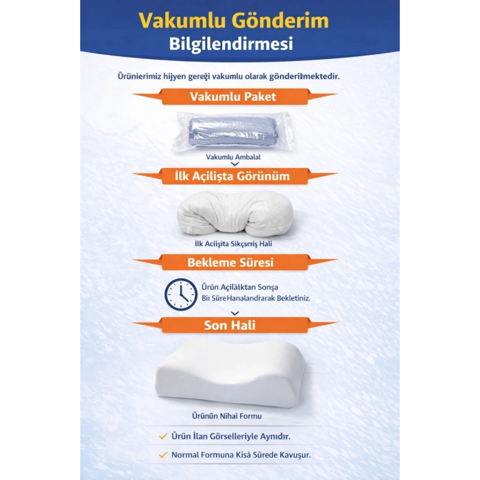 Ortopedik Visco Boyun Yastığı Boyun Düzleşmesine Destekli Lüks Yastık