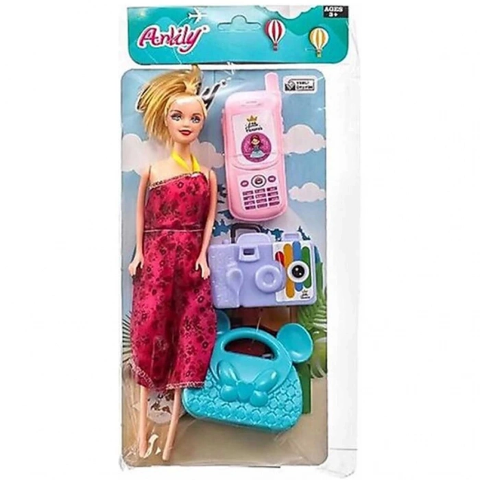 Çocuk Oydaş Anlily Poşette Telefonlu Fotoğraf Makineli Bebek 2446