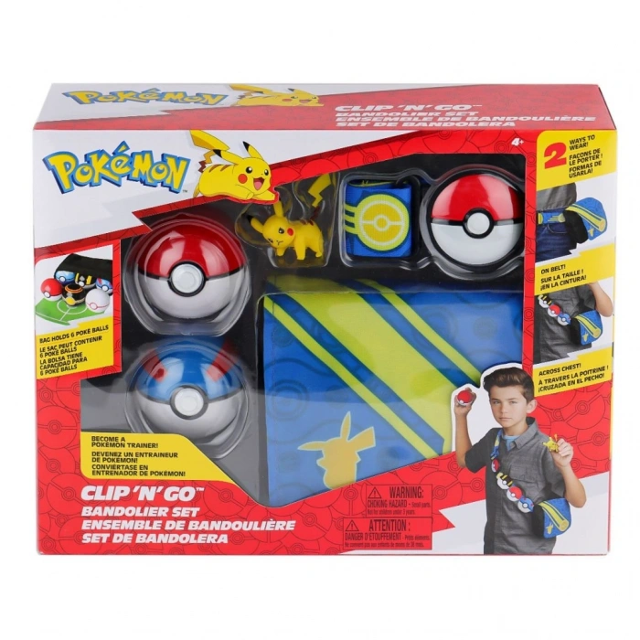 POK PKW3649 Pokemon Clip N Go Bandolier Büyük Set
