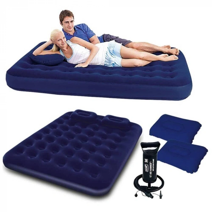 POMPALI YASTIKLI ÇİFT YATAK ÇİFT KİŞİLİK 203X152X22CM