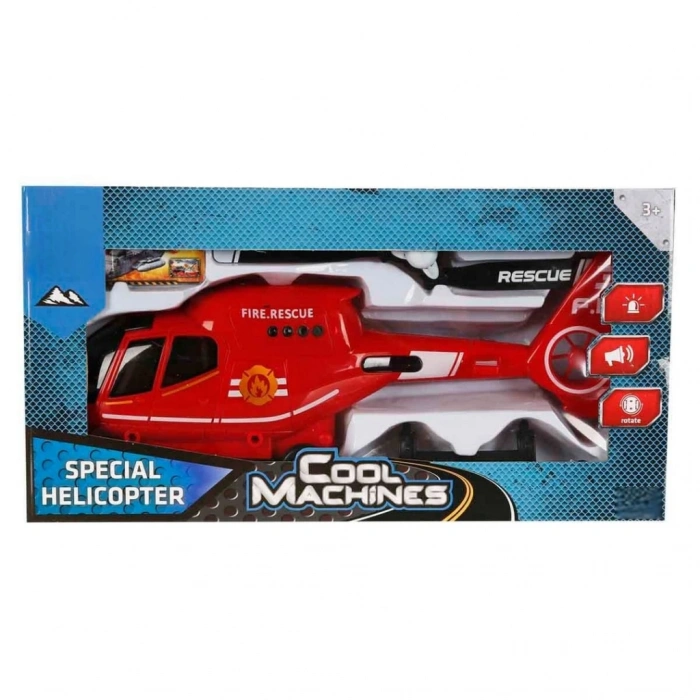 Sesli ve Işıklı Projeksiyonlu İtfaiye Helikopteri 30 cm