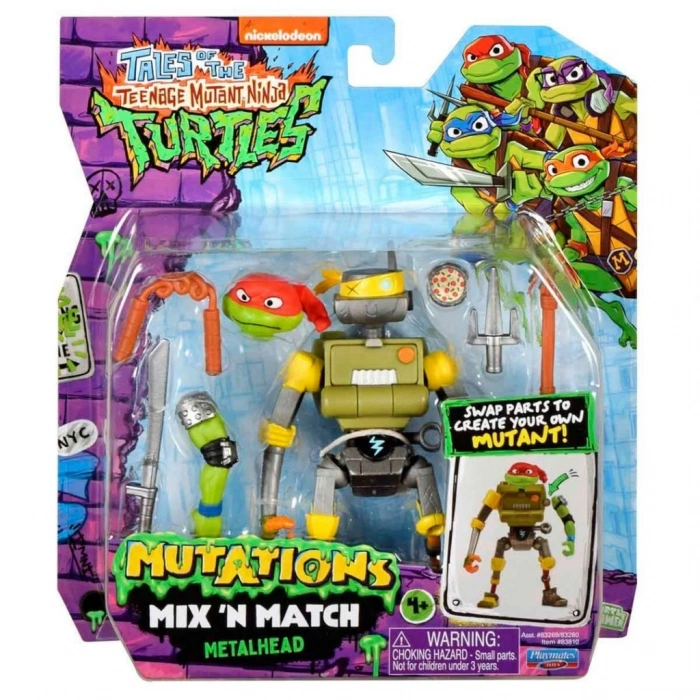 Teenage Mutant Ninja Turtles Mutations Mix N Match Metalhead Figürü